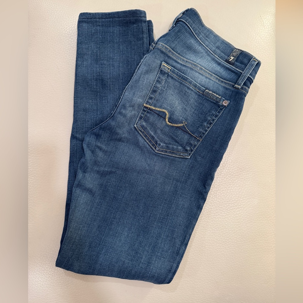 7 For All Mankind Blue Denim Jeans